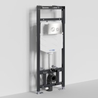 Система инсталляции для унитазов Wasserkraft Alme 15TLT.010.ME.BN01 с кнопкой смыва никель