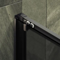 Душевая дверь в нишу Maybahglass MGD-1289-6 150 см, профиль матовый черный, стекло графит матовый