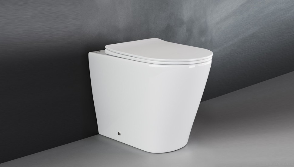 Унитаз приставной напольный Ceramicanova Highlight Rimless CN1812 с микролифтом, безободковый