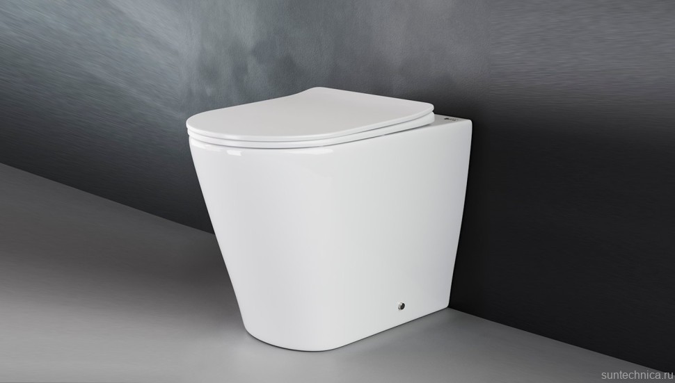 Унитаз приставной напольный Ceramicanova Highlight Rimless CN1812 с микролифтом, безободковый