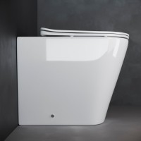 Унитаз приставной напольный Ceramicanova Highlight Rimless CN1812 с микролифтом, безободковый