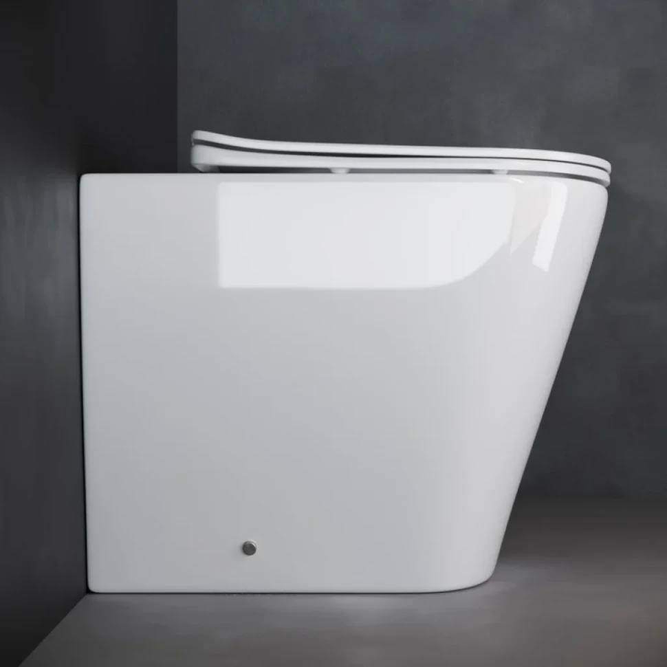 Унитаз приставной напольный Ceramicanova Highlight Rimless CN1812 с микролифтом, безободковый