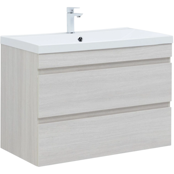 Тумба с раковиной Aquanet Нота new 100 подвесная, дуб холден