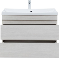 Тумба с раковиной Aquanet Нота new 100 подвесная, дуб холден