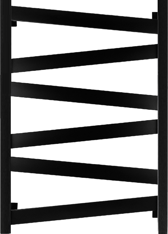 Полотенцесушитель водяной Secado Мирано плюс 80x55 см, матовый черный, лесенка