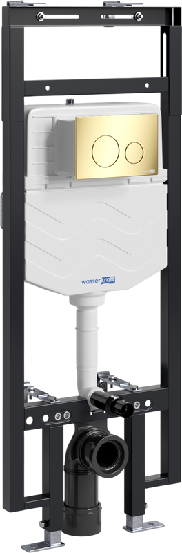 Система инсталляции для унитазов Wasserkraft Dinkel 58TLT.010.ME.PG02 с кнопкой смыва золото