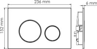 Система инсталляции для унитазов Wasserkraft Dinkel 58TLT.010.ME.PG02 с кнопкой смыва золото