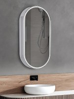 Зеркало-шкаф Abber Kontur AG6339S 50х100 см, с подсветкой, белое