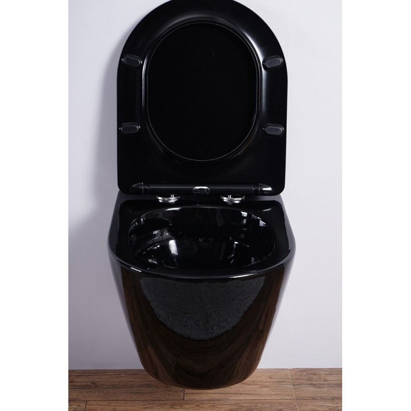 Комплект 3 в 1 Унитаз подвесной Esbano Azalea ESUPAZALB + Инсталляция Fram + Кнопка ESINMTK60ST цвет сатин