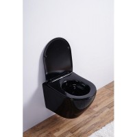 Комплект 3 в 1 Унитаз подвесной Esbano Azalea ESUPAZALB + Инсталляция Fram + Кнопка ESINMTK60ST цвет сатин