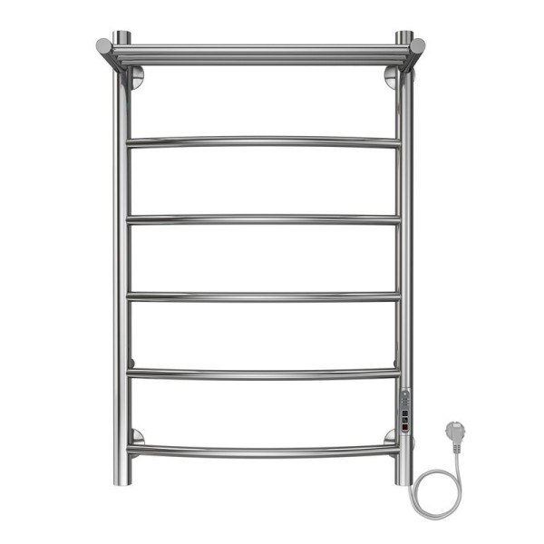 Полотенцесушитель Azario VERONA 500/800 электрический с полкой R 5 пер.