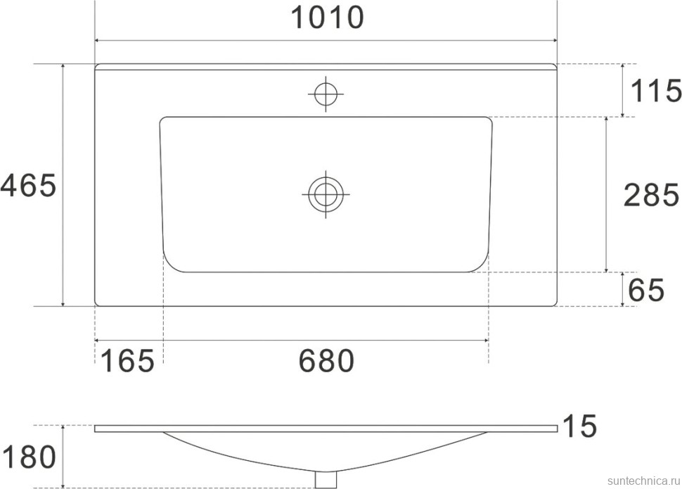 Мебель для ванной комнаты Art&Max Platino 100 подвесная, черная матовая, раковина AM7117-100