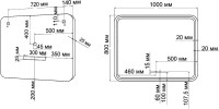 Мебель для ванной комнаты Art&Max Platino 100 подвесная, черная матовая, раковина AM7117-100