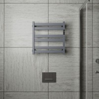 Полотенцесушитель электрический Bauedge Elite AF0036 52x53, темно-серый металлик