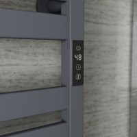 Полотенцесушитель электрический Bauedge Elite AF0036 52x53, темно-серый металлик