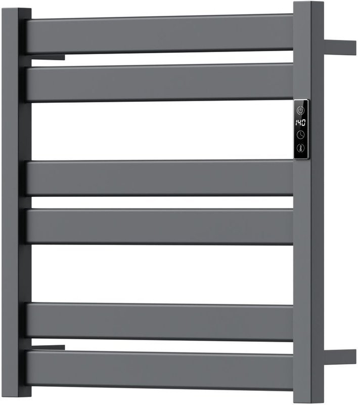 Полотенцесушитель электрический Bauedge Elite AF0036 52x53, темно-серый металлик
