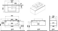 Мебель для ванной комнаты VitrA Nuo 100 подвесная, глянцевая белая