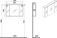 Мебель для ванной комнаты VitrA Nuo 100 подвесная, глянцевая белая