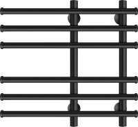 Полотенцесушитель электрический Secado Турин 3 60x55 см, подключение слева, матовый черный, лесенка