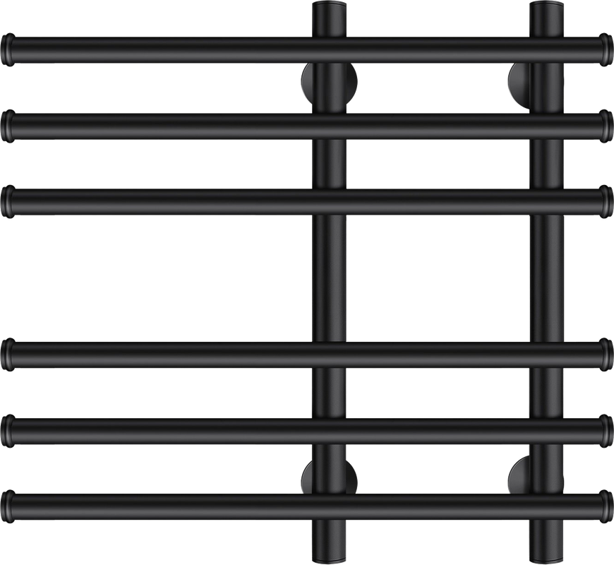 Полотенцесушитель электрический Secado Турин 3 60x55 см, подключение слева, матовый черный, лесенка