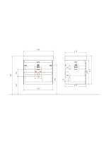 Тумба под раковину без столешницы Aqwella 5 stars Geometria 65 подвесная, 2 ящика, серая