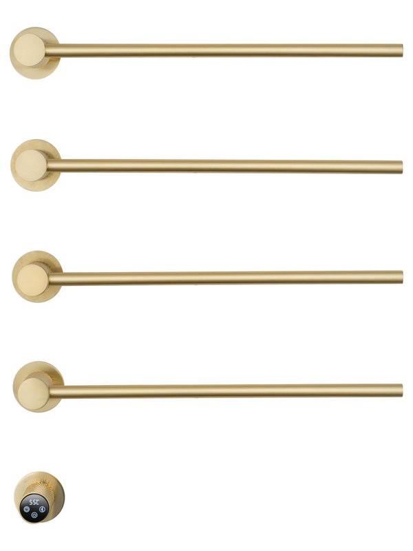 Полотенцесушитель электрический Wonzon & Woghand WW-A354-BG С ВНУТРЕННЕЙ ЧАСТЬЮ, браширвоанное золото