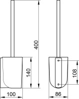 Набор Ершик Keuco Elegance new 11669 019000 + Держатель 11662 010000 хром