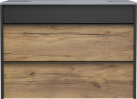 Тумба с раковиной STWORKI Гриндстед 80 дуб таксония, антрацит матовый, раковина 43081-112-KL антрацит