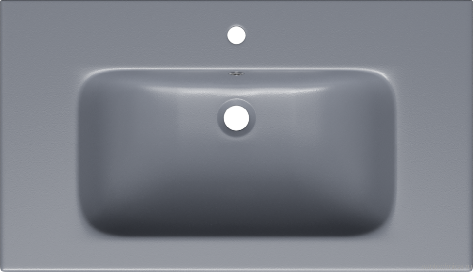 Тумба с раковиной STWORKI Гриндстед 80 дуб таксония, антрацит матовый, раковина 43081-112-KL антрацит