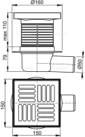 Душевой трап AlcaPlast APV5411