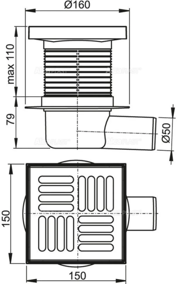 Душевой трап AlcaPlast APV5411