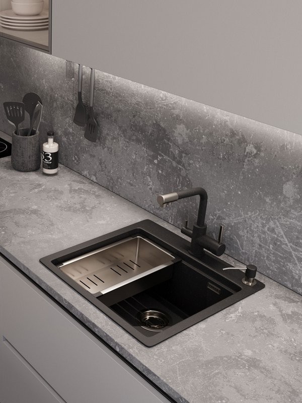 Мойка кухонная Emar Quartz EMQ-1520.Q Морион