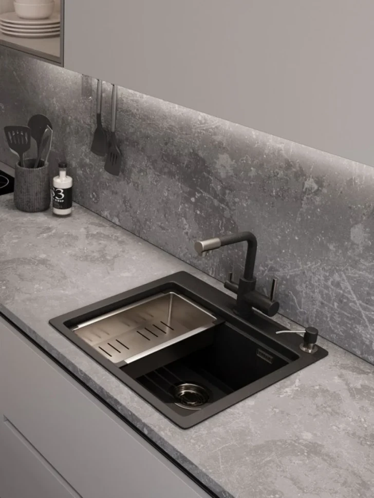 Мойка кухонная Emar Quartz EMQ-1520.Q Морион
