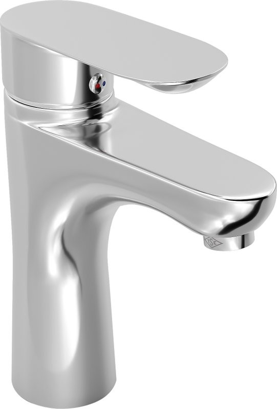 Тумба с раковиной AQUATON Сканди 55 белый глянец, белый матовый + Смеситель для раковины MEGA Truva MG-Z02 хром