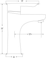 Тумба с раковиной AQUATON Сканди 55 белый глянец, белый матовый + Смеситель для раковины MEGA Truva MG-Z02 хром
