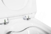 Унитаз подвесной Art&Max Ovale AM011CHR/SC безободковый, с микролифтом, белый