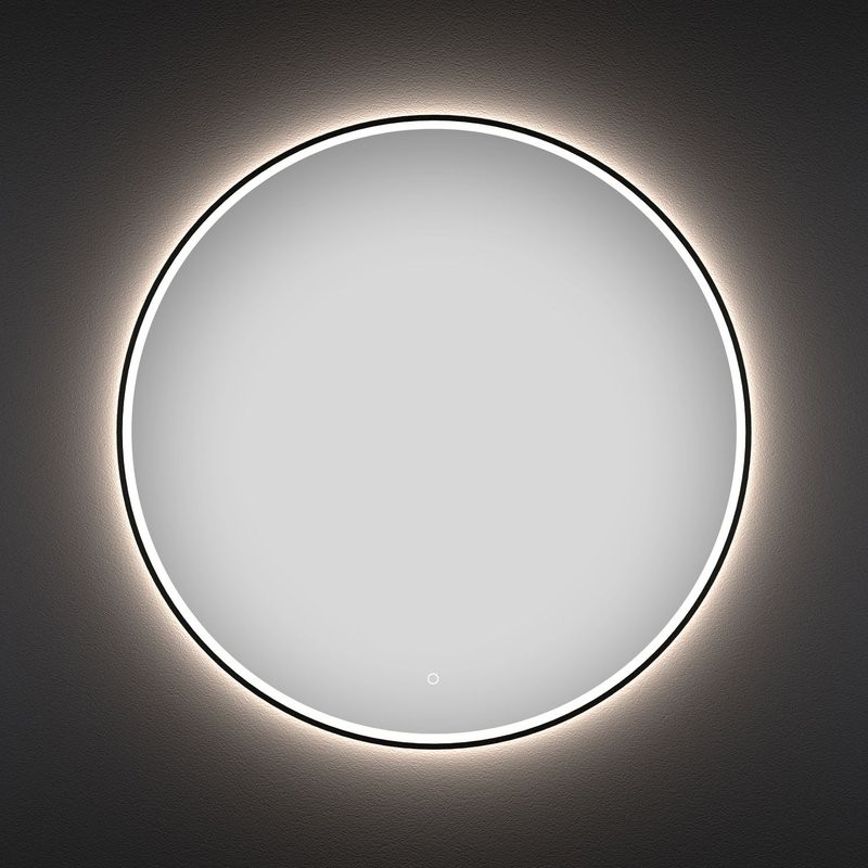 Зеркало круглое Wellsee 7 Rays’ Spectrum 65 с фронтальной подсветкой, черное матовое