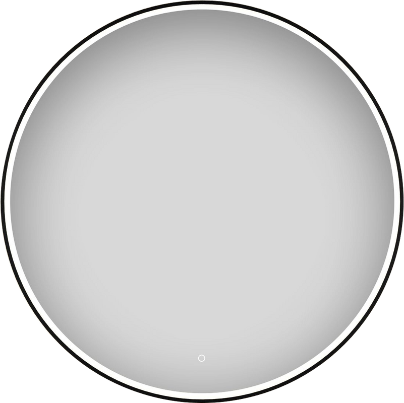 Зеркало круглое Wellsee 7 Rays’ Spectrum 65 с фронтальной подсветкой, черное матовое