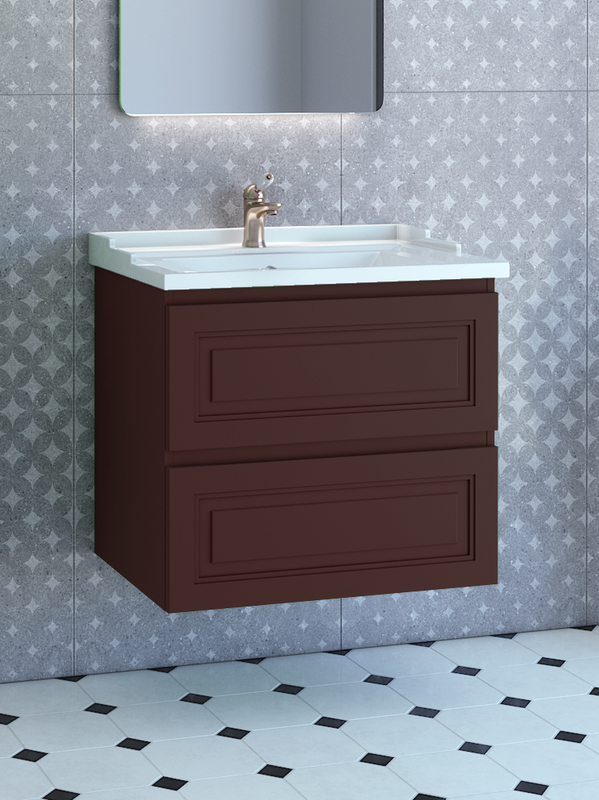 Тумба с раковиной Caprigo Wales Смальти 70 шоколад