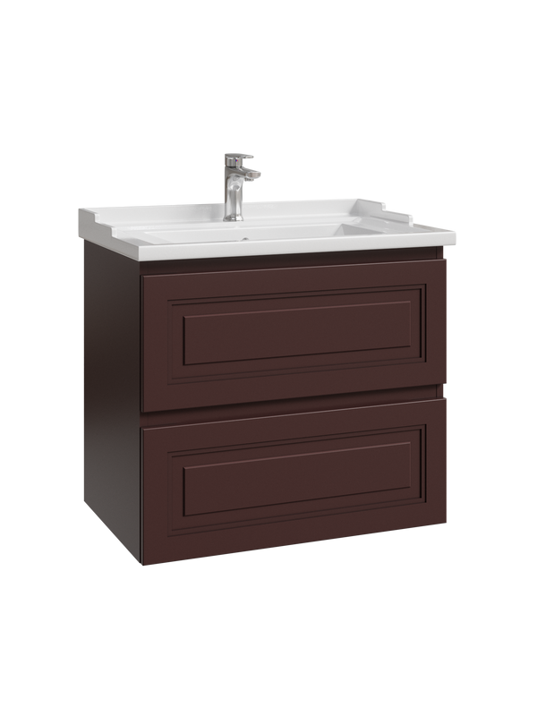 Тумба с раковиной Caprigo Wales Смальти 70 шоколад