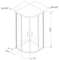 Душевой уголок Ceruttispa Viva 100 100x100, профиль хром