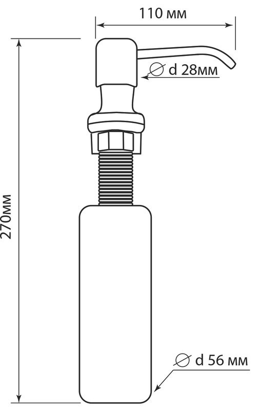 Дозатор для кухонной мойки Dr. Gans Форум grey