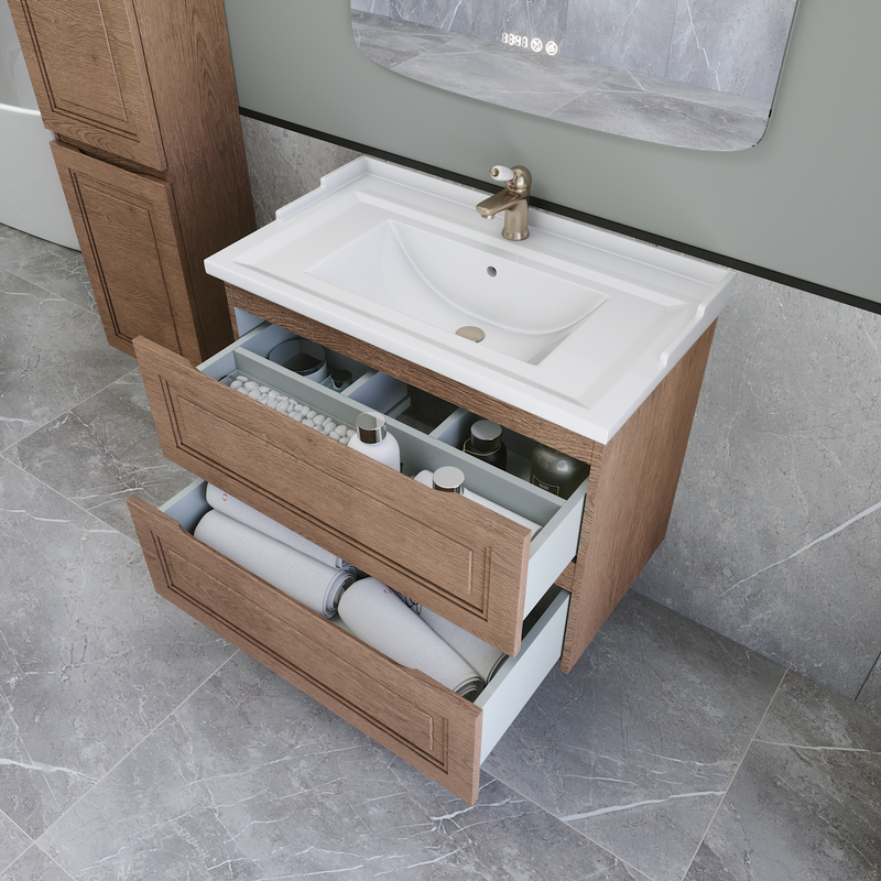 Мебель для ванной комнаты Caprigo Wales 80 светлый орех