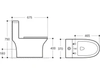 Унитаз-моноблок напольный BelBagno Lounge BB8618CPR-MN/SC безободковый, с микролифтом