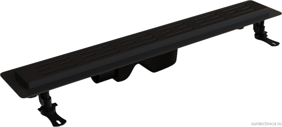 Душевой трап (лоток) RGW Drain Leo-30 черный, 60 см