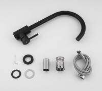 Комплект Мойка GranFest Practik P-980 KL черный + Смеситель Frap F40899-4 черный