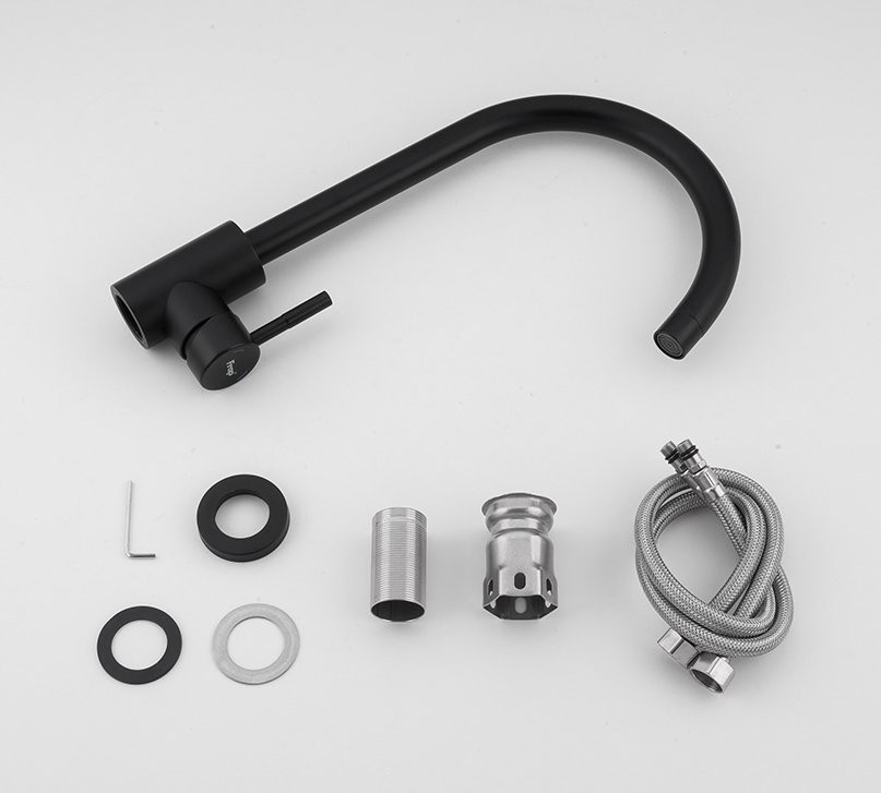 Комплект Мойка GranFest Practik P-980 KL черный + Смеситель Frap F40899-4 черный