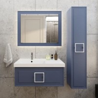 Тумба под раковину La Fenice Cubo 90 синяя