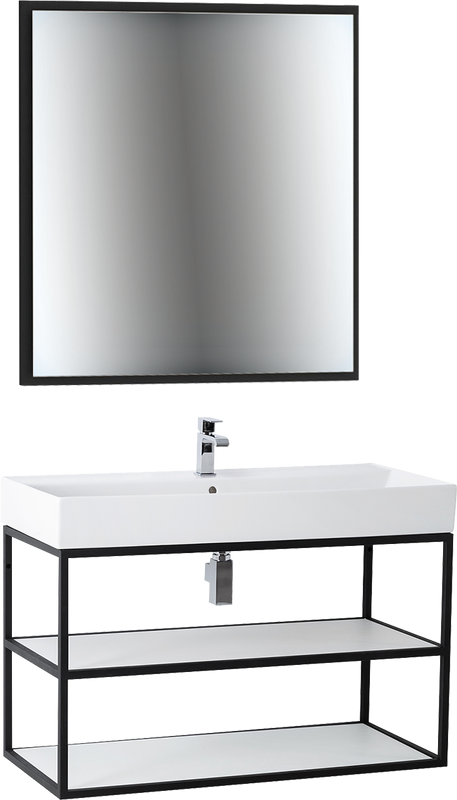 Мебель для ванной комнаты Cezares Cadro 100, 2-х ярусная, подвесная, белые полки