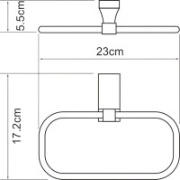 Полотенцедержатель Wasserkraft Abens K-3260